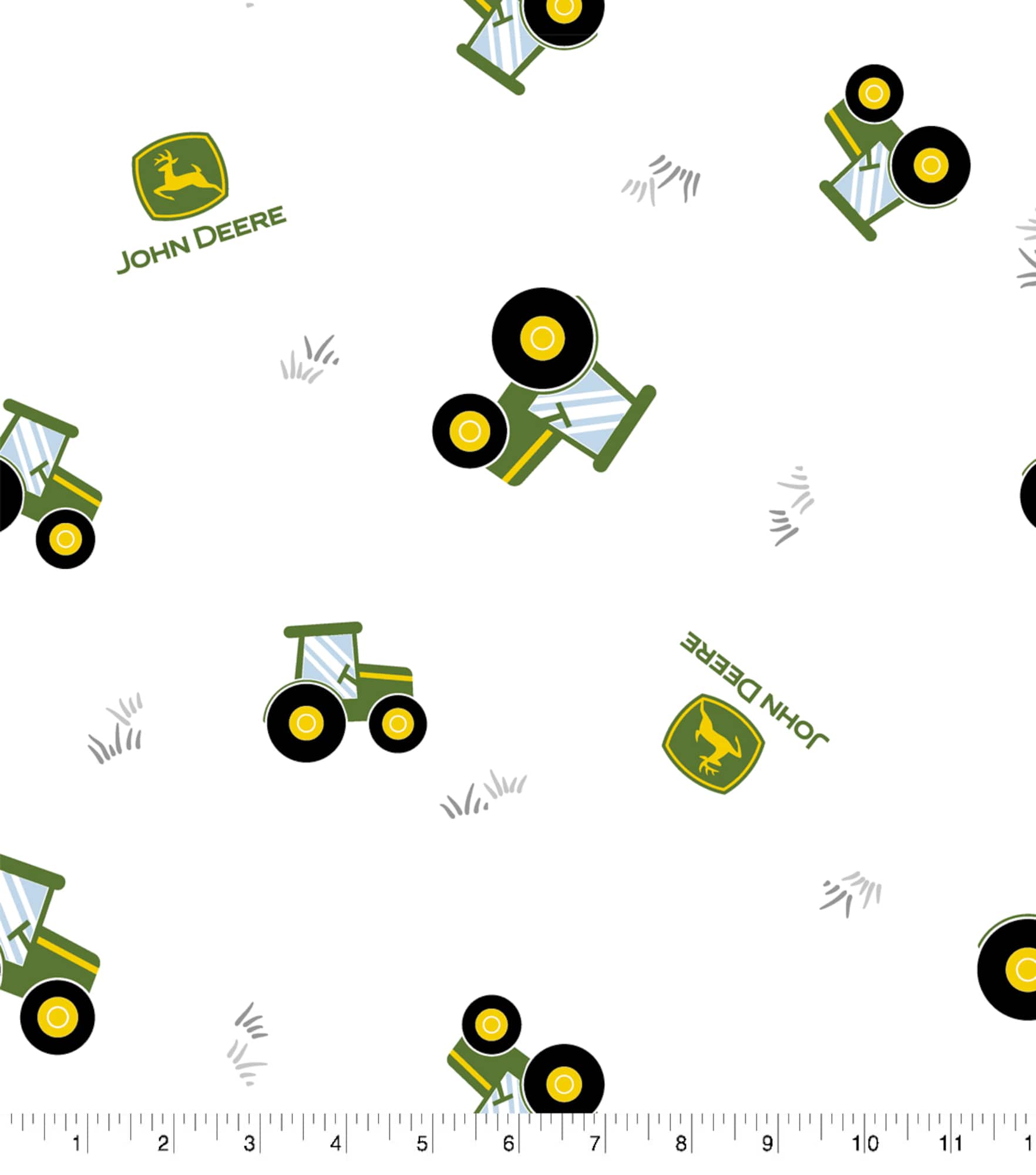 John Deere® Nursery Tractor Toss Cotton Fabric